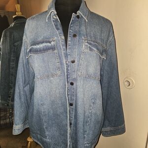 Denim Button-Up Shacket. Brand New w/Tags!